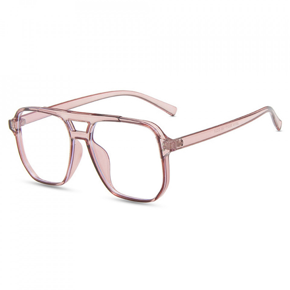 Ochelari calculator dama protectie lumina albastra, rama patrata, Techsuit (PC28014-C4) - Roz