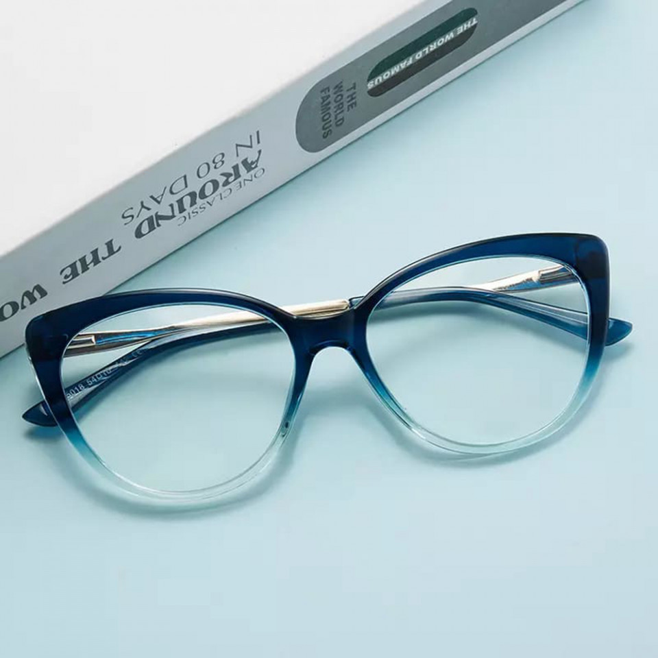 Ochelari calculator dama protectie lumina albastra, Techsuit (F5018-C6) - Brown - 3 | YEO