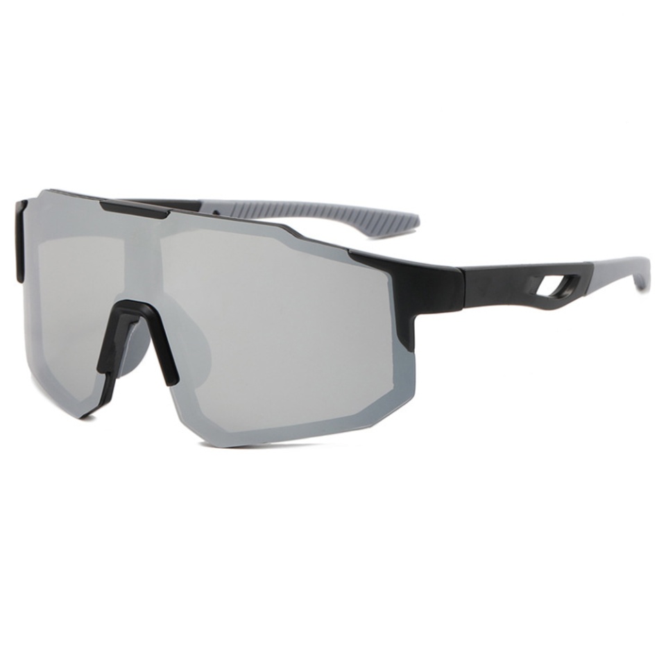 Ochelari de Ciclism și Activități Sportive Outdoor, cu Protecție UV, Ramă PC, Unisex 9337 - Negru Argintiu
