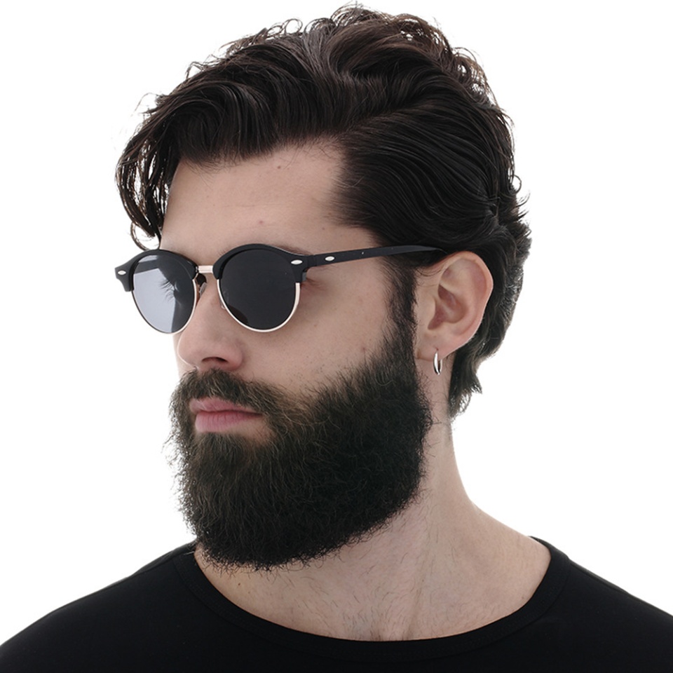 Ochelari de soare barbati, Rotunzi, Polarizati, Skyddar 66612, Negru;albastru;auriu - 1 | YEO
