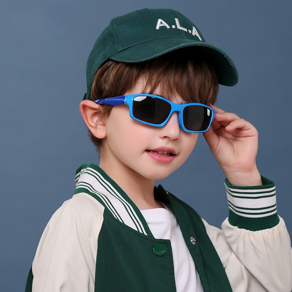 Ochelari de soare copii 3-8 Ani, Protectie UV, Polarizati, Skyddar Kido - Albastru Navy - 2 | YEO