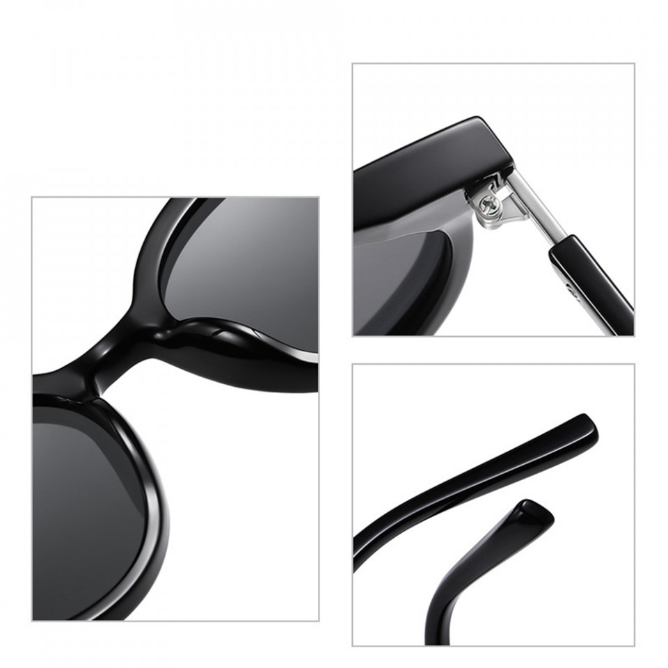 Ochelari de soare Unisex cu protectie UV (ZC105-C01), Techsuit - Negru - 3 | YEO