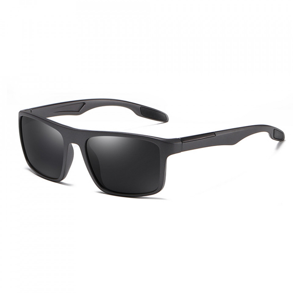 Ochelari soare barbati cu protectie UV (MM101), Techsuit - Matte Black / Gray
