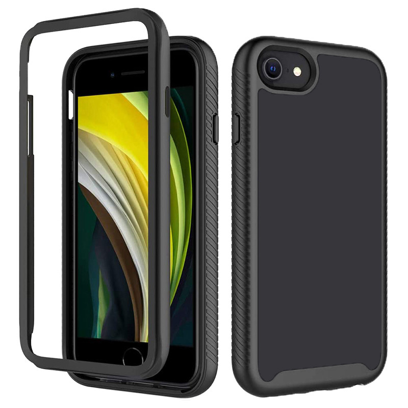 [Pachet 360°] Husa + Folie iPhone 5 / 5S / SE, Techsuit Defense - Negru