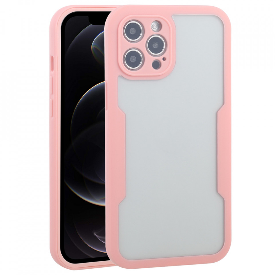 [Pachet 360°] Husa + Folie pentru iPhone 12 Pro, SKDR ColorShield 360° - Roz
