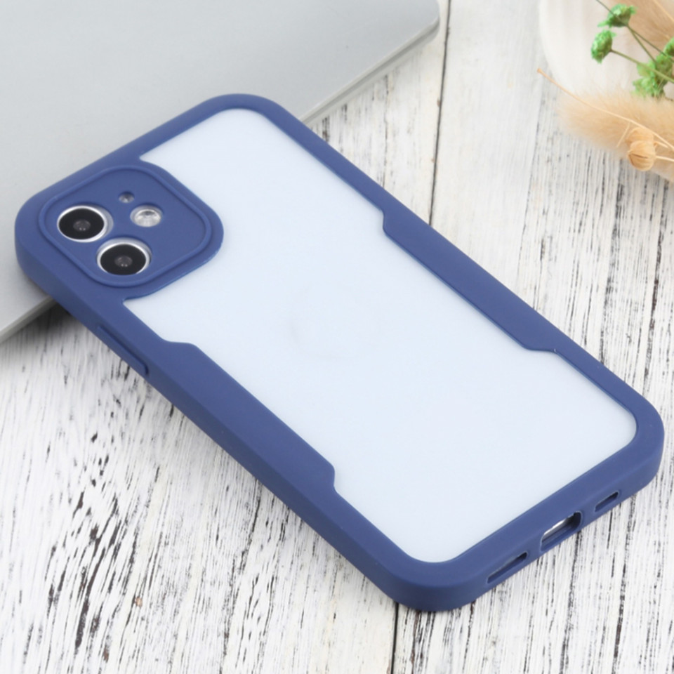 [Pachet 360°] Husa + Folie pentru iPhone 12, SKDR ColorShield 360° - Albastru - 1 | YEO