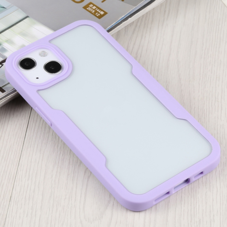 [Pachet 360°] Husa + Folie pentru iPhone 15 Plus, SKDR ColorShield 360° - Mov - 1 | YEO