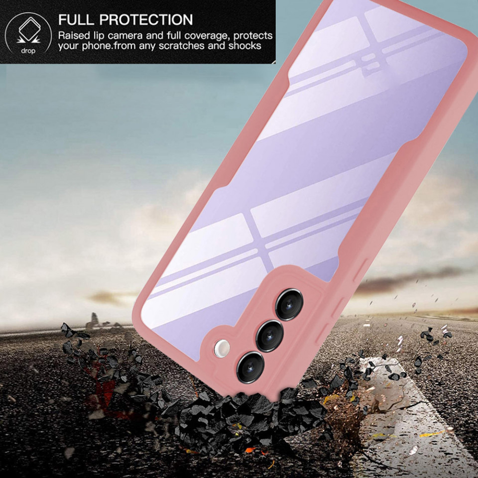 [Pachet 360°] Husa + Folie pentru Samsung Galaxy S23, SKDR ColorShield 360° - Roz - 2 | YEO