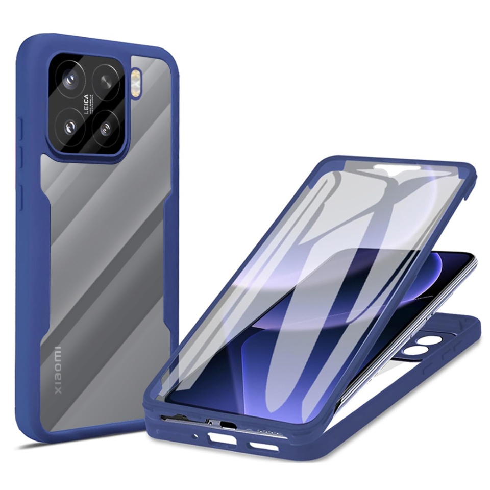 [Pachet 360°] Husa + Folie pentru Xiaomi 15, SKDR ColorShield 360° - Albastru