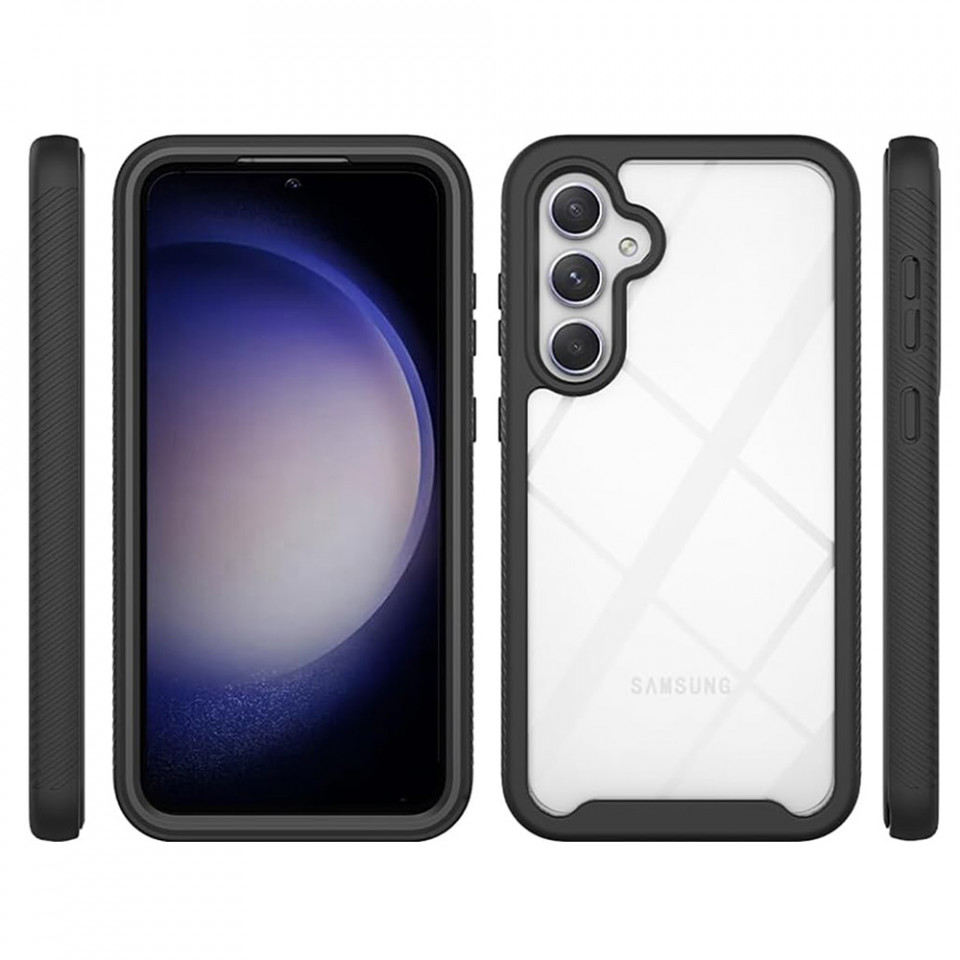 [Pachet 360°] Husa + Folie Samsung Galaxy S24 Plus, Techsuit Defense - Negru - 3 | YEO