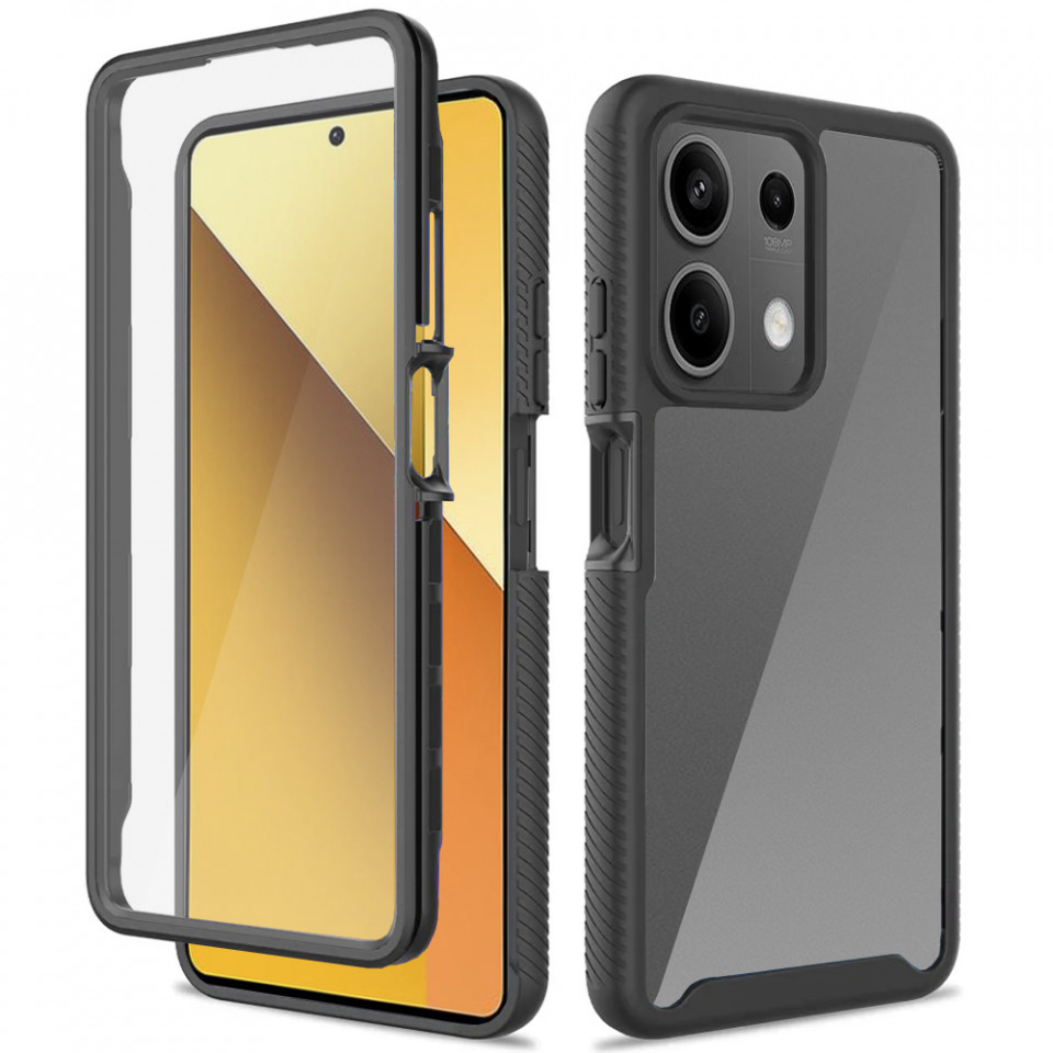[Pachet 360°] Husa + Folie Xiaomi Redmi Note 13 5G anti soc, Techsuit Defense - Negru