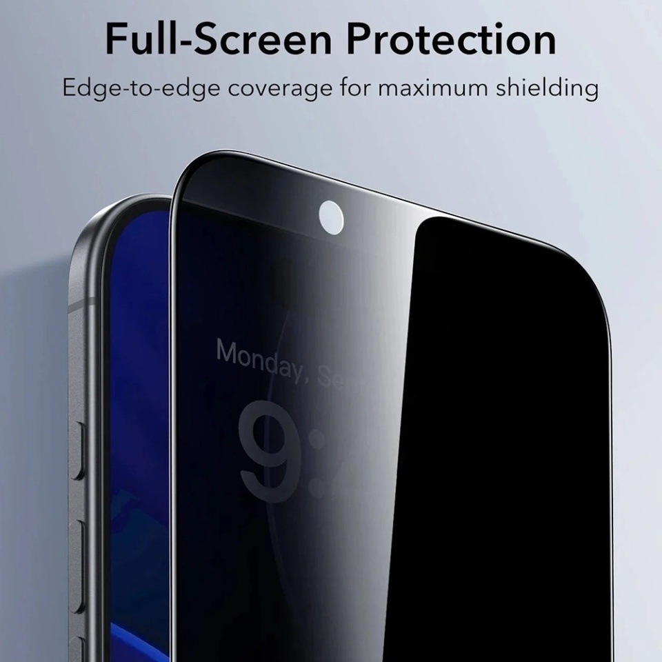 [Pachet x3] Folie sticla pentru iPhone 17 Air, ESR Tempered Glass UltraFit, Negru - 3 | YEO