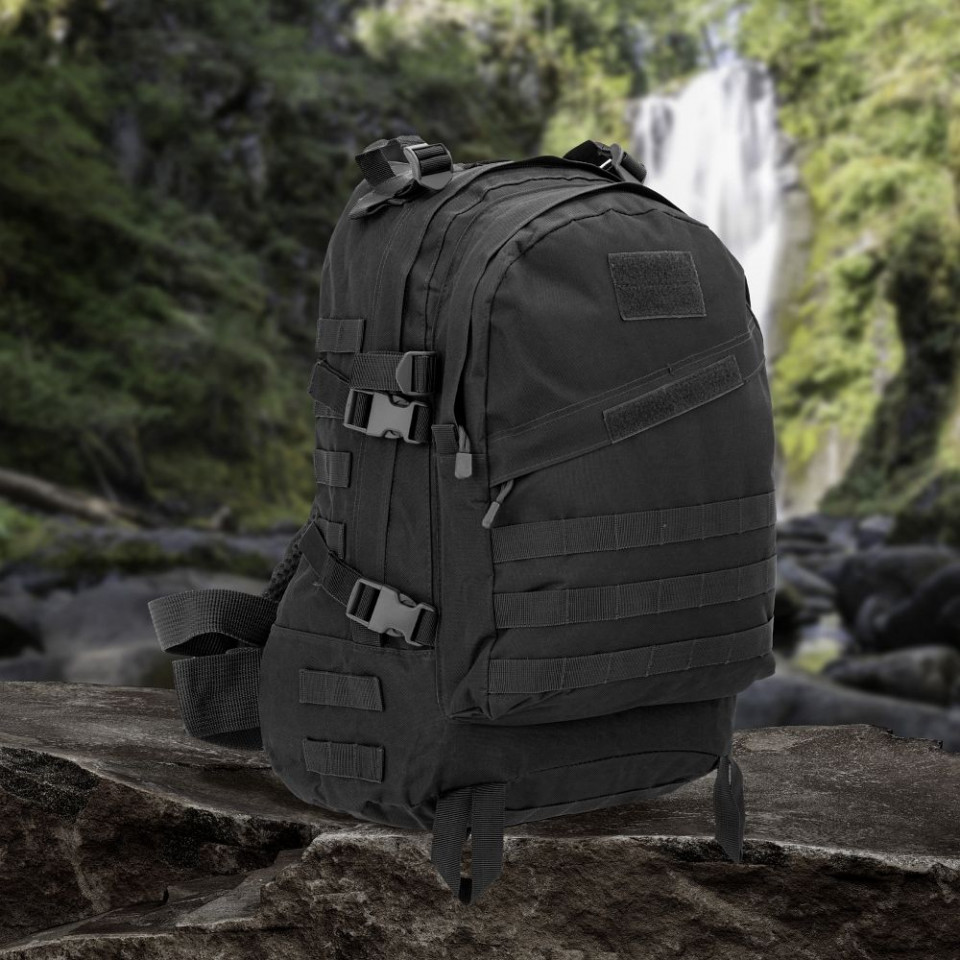 Rucsac Impermeabil 30L, Compartimente Multiple, Curele Reglabile, Outdoor, Forcell Ranger LYNX, Negru - 1 | YEO