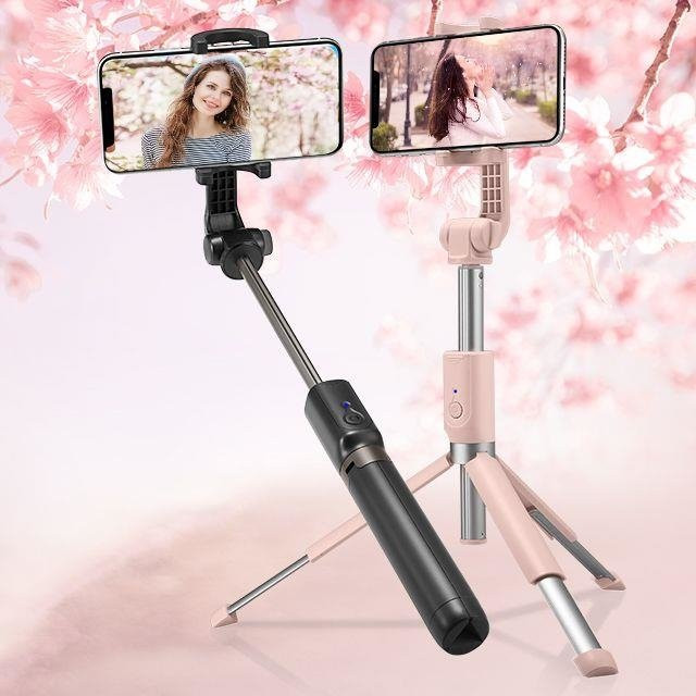 Selfie Stick cu Bluetooth remote si Trepied, Spigen - Negru - 3 | YEO