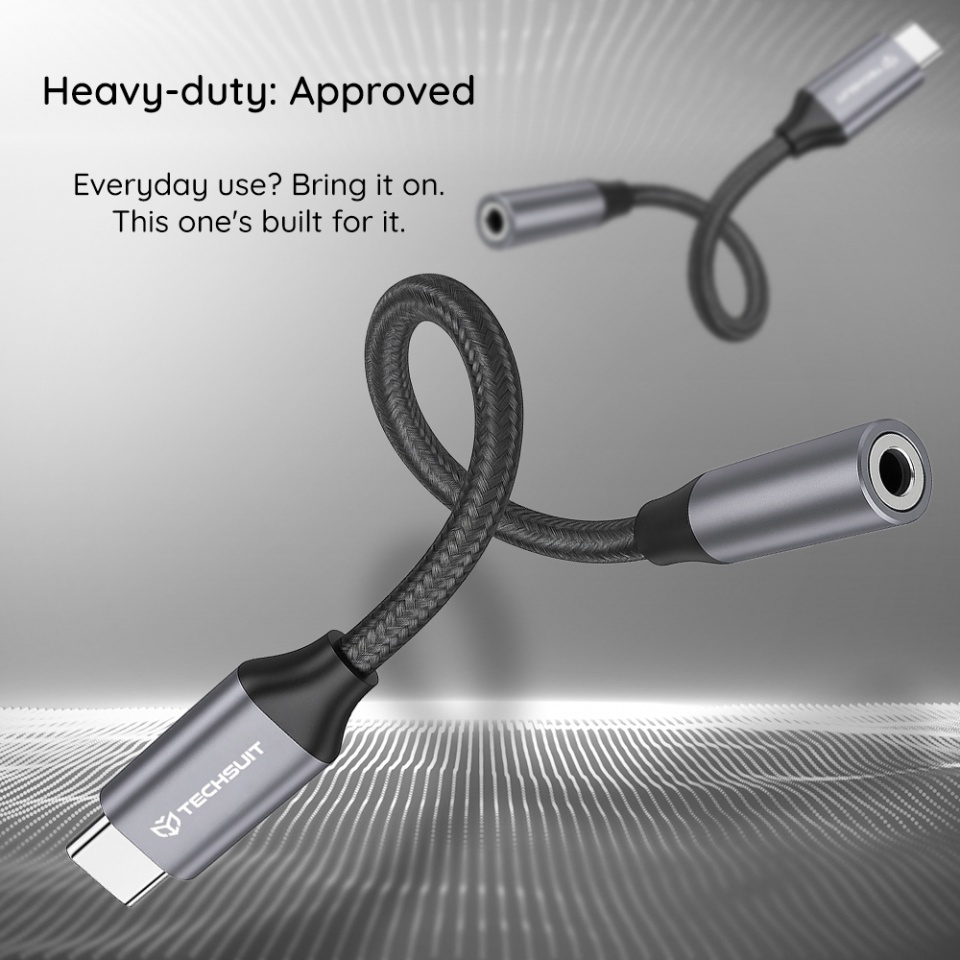 Set 2x Adaptoare Audio, FuseXound AC12, Type-C, Hi-Fi + 3A, Gri - 3 | YEO