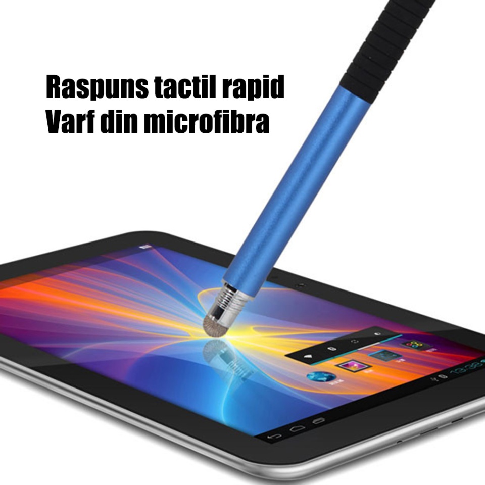 Stylus Pen Universal pentru Telefon, tableta iPad, Android, Windows, Varf Cupru, Magnetic, USB-C, (JC02) - Bleumarin - 2 | YEO