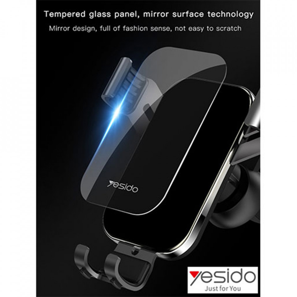 Suport Auto cu Prindere Automata pentru Grila de Ventilatie, Yesido C87 - Negru - 1 | YEO