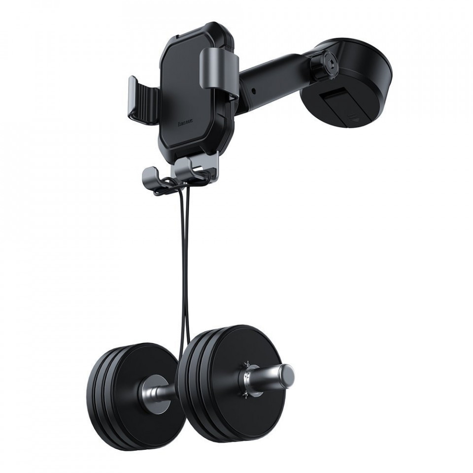 Suport Auto pentru bord / geam, prindere Gravity, Baseus (SUYL-TK0S) - Negru Tarnish - 2 | YEO
