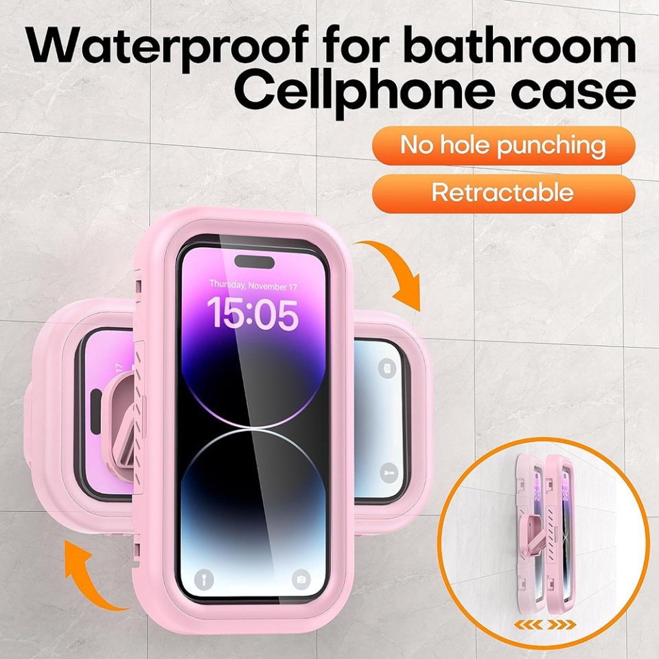 Suportul Adeziv Universal cu Ventuze, Ideal pentru Tik-Tok, Selfie și Vizionare Video, Compatibil cu Telefoane sub 7 inch, SKDR SplashProof LC-999 - Verde - 1 | YEO