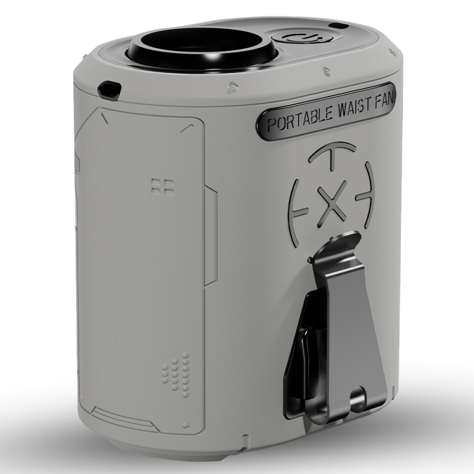 Ventilator de Brau Portabil Z14, 5 trepte de viteza, 6000mAh, Motor Brushless, Display LED, Design Compact, Gri - 1 | YEO