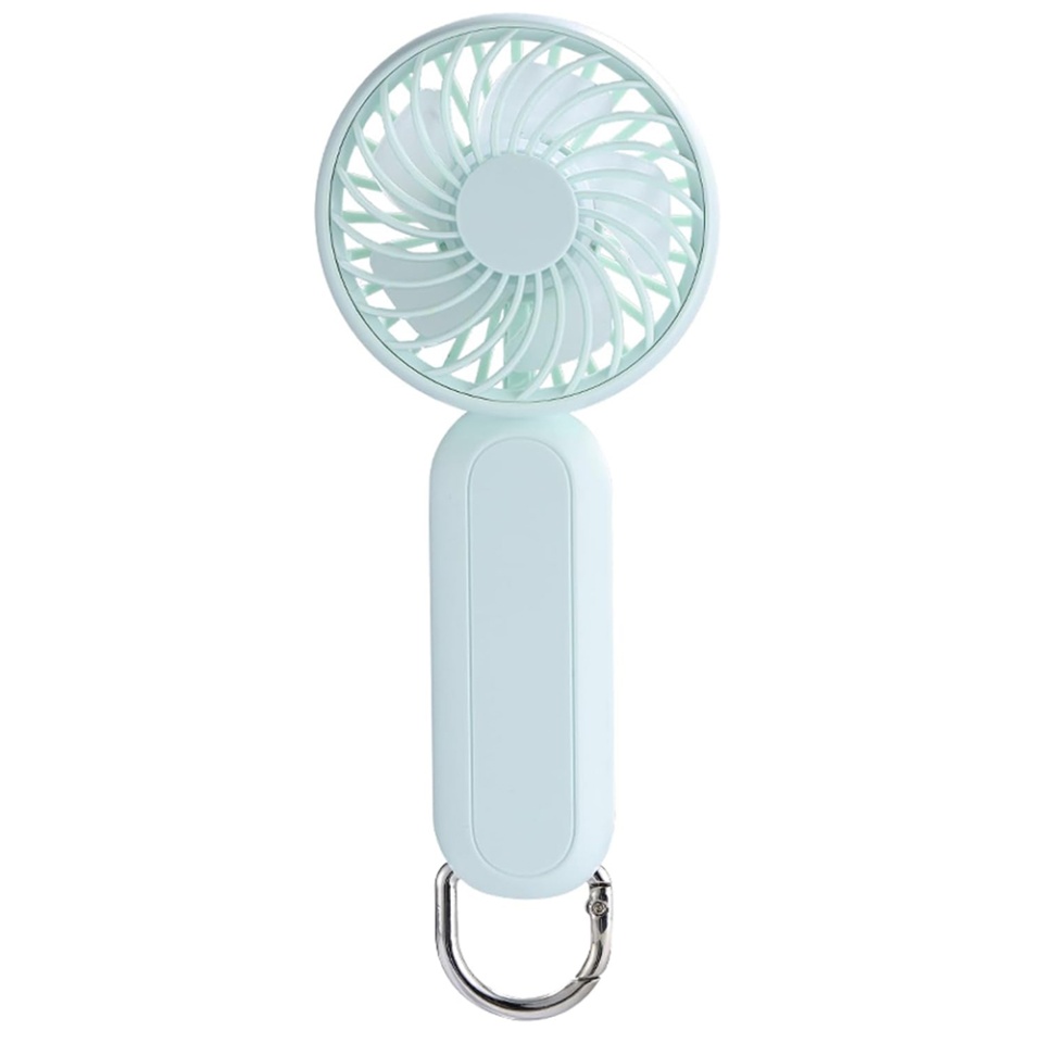 Ventilator Portabil Mini, 3 Viteze, de Birou, de Mana, USB, 1200mAh, SKDR LittleWonder - Verde