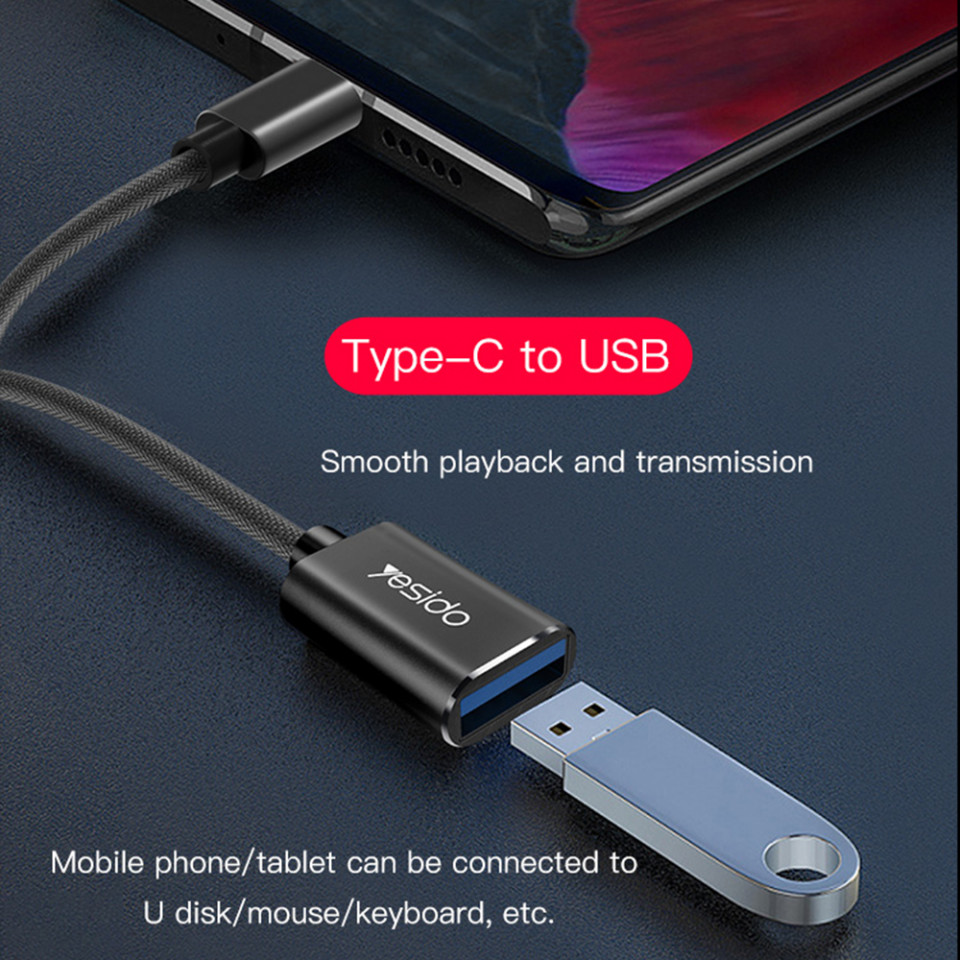 Adaptor cablu Type-C la USB 3.0, 5Gbps, (GS01), Yesido - Negru - 1 | YEO