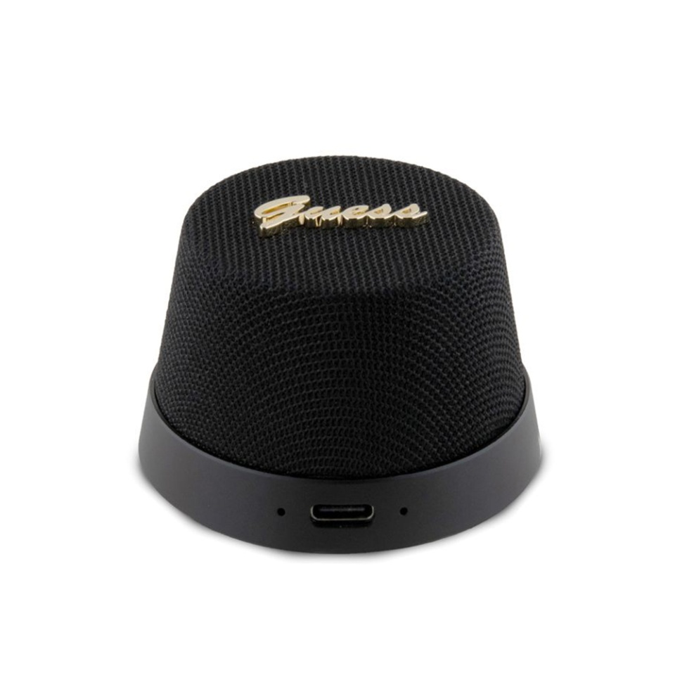 Boxa Portabila GUESS Magnetic Script (GUWSC3ALSMK), Bluetooth 5.3, autonomie 12h, Negru, 60x60x40mm - 1 | YEO