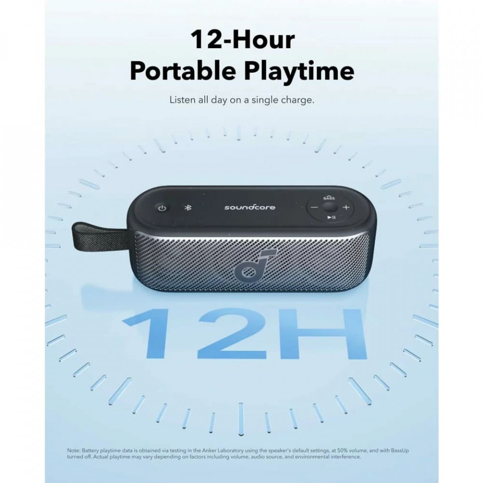 Boxa Portabila Waterproof IPX7, 20W - Anker SoundCore Motion 100 - Negru - 3 | YEO