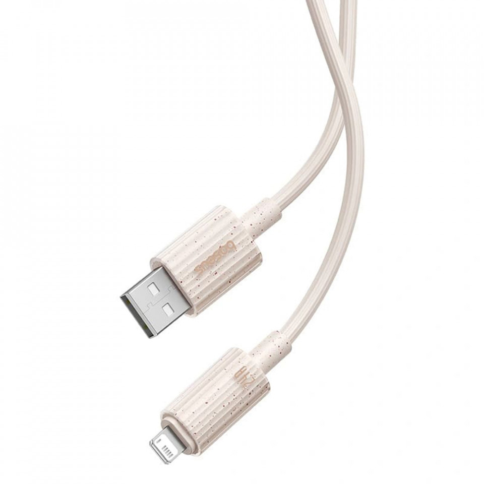 Cablu USB la Lightning, 480Mbps, 2.4A, 2m - Baseus Habitat Series (P10360200631-01) - Natural Green - 3 | YEO