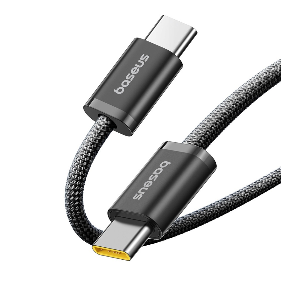 Cablue de date Type-C la Type-C Fast Charge, 100W, 480Mbps, Smart Chip, 1m, Baseus Dynamic 4 Series, Negru - 1 | YEO