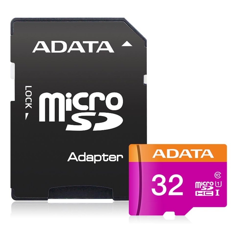 Card de Memorie MicroSDHC, Adaptor, Class 10, UHS-I U1, 32GB, Read 100MB/s, Write 25MB/s, Adata, Negru