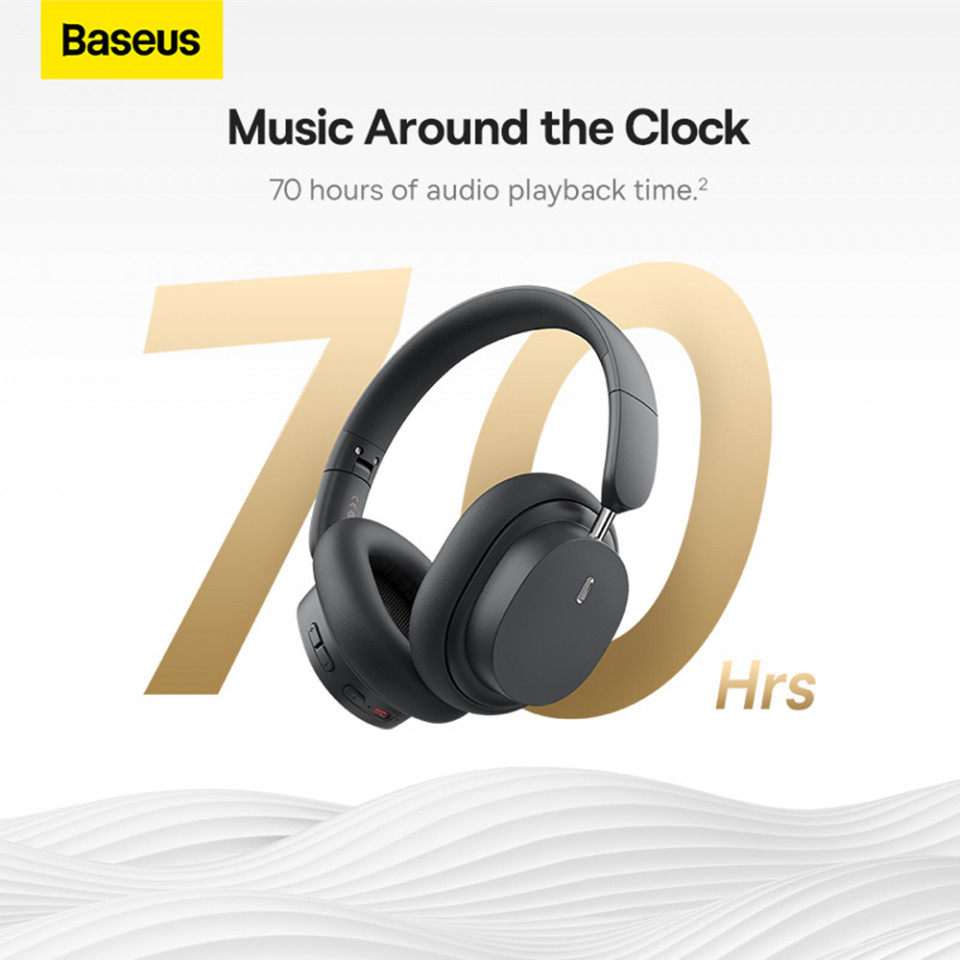 Casti Fara Fir BT 5.3, Active Noise Cancellation - Baseus Bowie D05 (NGTD020213) - Grey - 2 | YEO