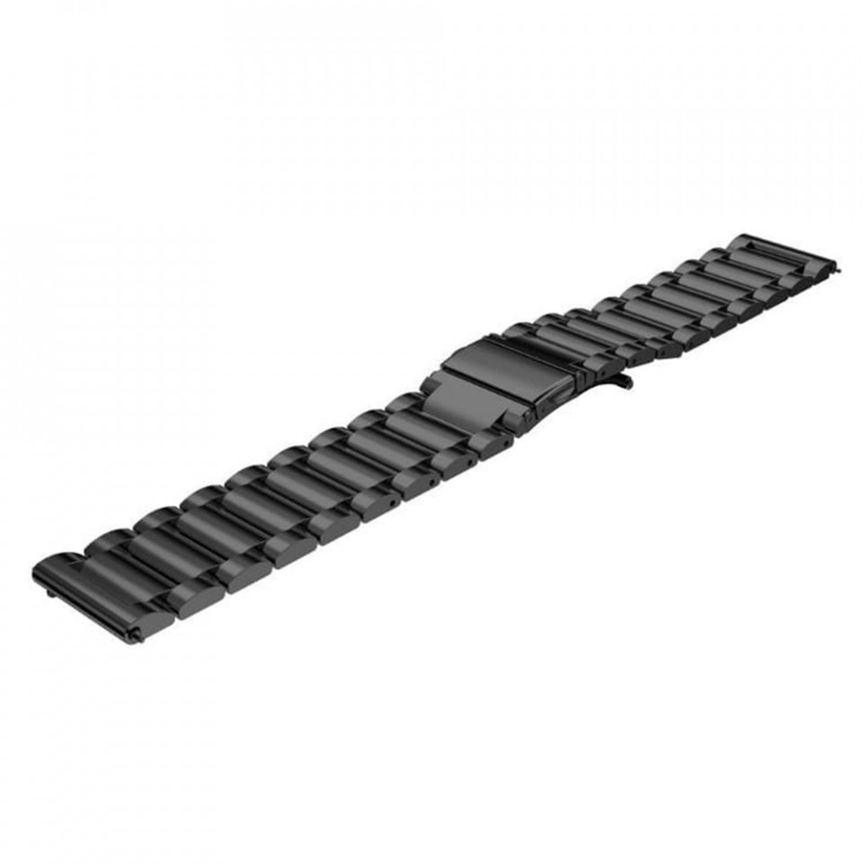 Curea metalica smartwatch Samsung Galaxy Watch 4, Galaxy Watch Active 1 / 2 (40 mm / 44 mm), Huawei Watch GT / GT 2 / GT 3 (42 mm), Techsuit -W010 - Negru - 2 | YEO
