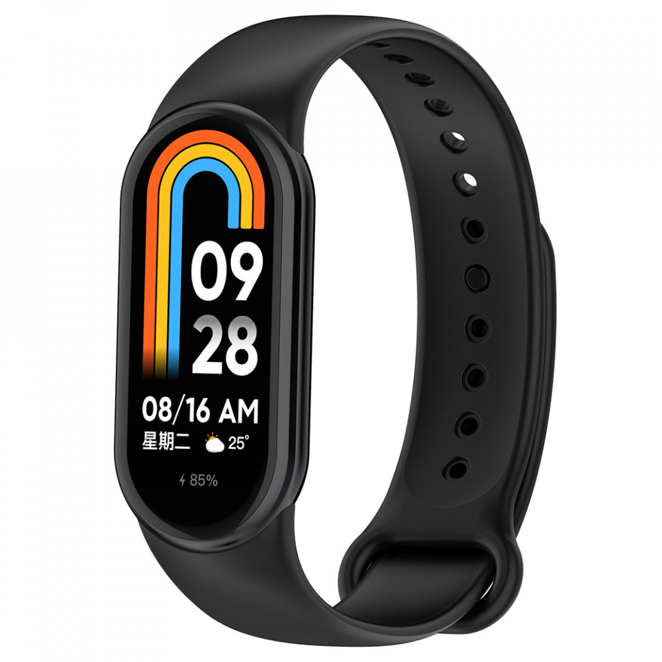 Curea silicon smartwatch Xiaomi Smart Band 8 / 8, Techsuit (W014) - Negru