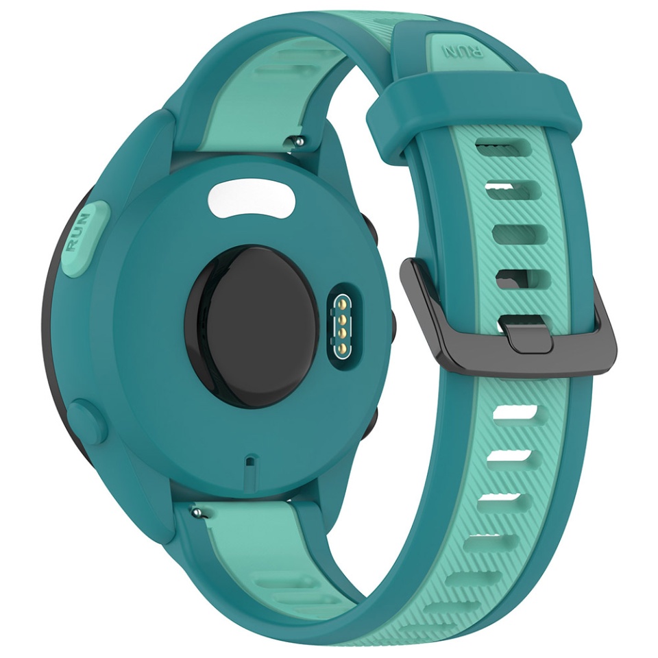 Cureas Silicon pentru Huawei Watch GT 4 (41mm)/W1/Honor Watch S1/Garmin Venu 2S/Vivoactive 4S, 18mm, SKDR BandPro W053 - Turcoaz - 2 | YEO