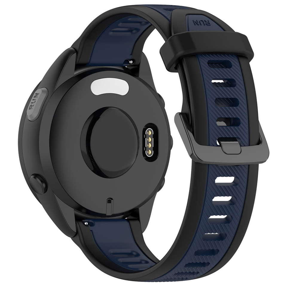 Cureas Silicon pentru Samsung Galaxy Watch 4/5/Active 2, Huawei Watch GT 3 (42mm)/GT 3 Pro (43mm), 20mm, SKDR BandPro W053 - Bleumarin - 2 | YEO