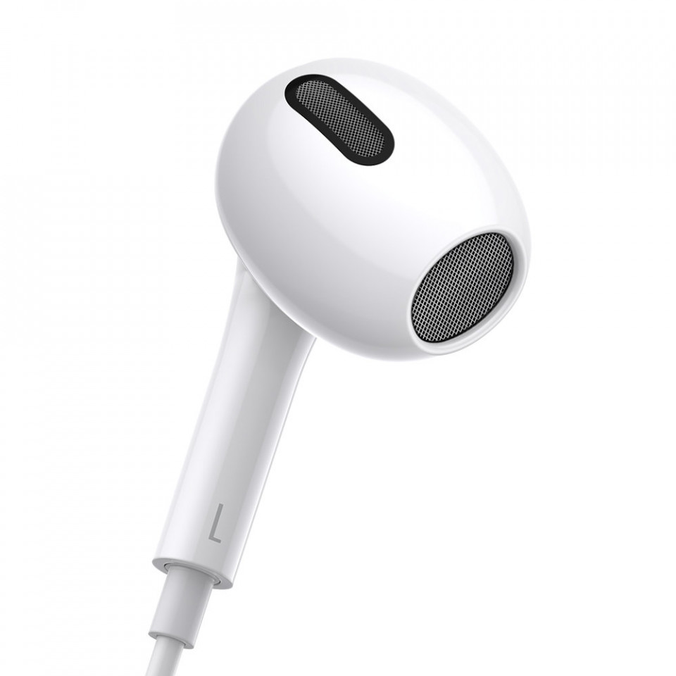 Encok C17 Wired Earphones (NGCR010002) - Type-C Connector with Microphone, 1.1m - White - 2 | YEO
