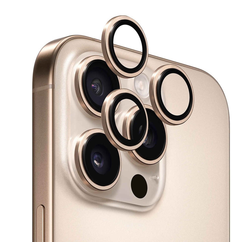 Folie camera pentru iPhone 16 Pro / 16 Pro Max, ANANK AR Lens Guard, Auriu