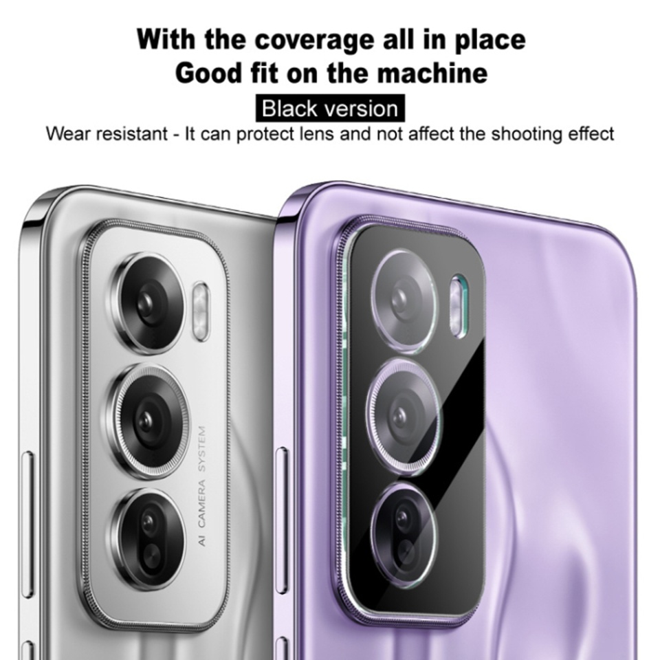 Folie camera pentru Motorola Edge 50 Fusion, SKYDDAR INNOVATION, Camera Glass Negru, set cu sticker - 2 | YEO