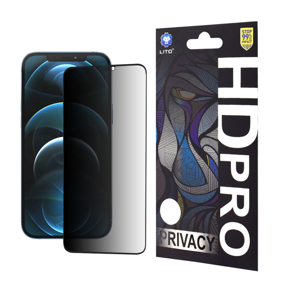 Folie de Sticla iPhone 12 Pro Max, Sticla Securizata, Lito, HD Pro, Privacy
