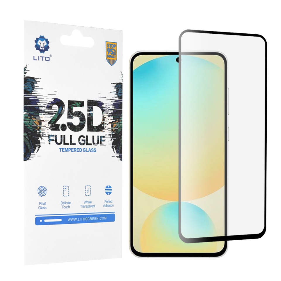 Folie de Sticla Samsung Galaxy S24 FE, Claritate Maxima, Lito, 2.5D FullGlue Glass, Transparent