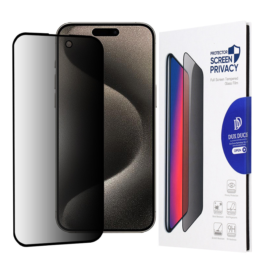 Folie iPhone 15 Pro Max din sticla securizata, Dux Ducis - Negru