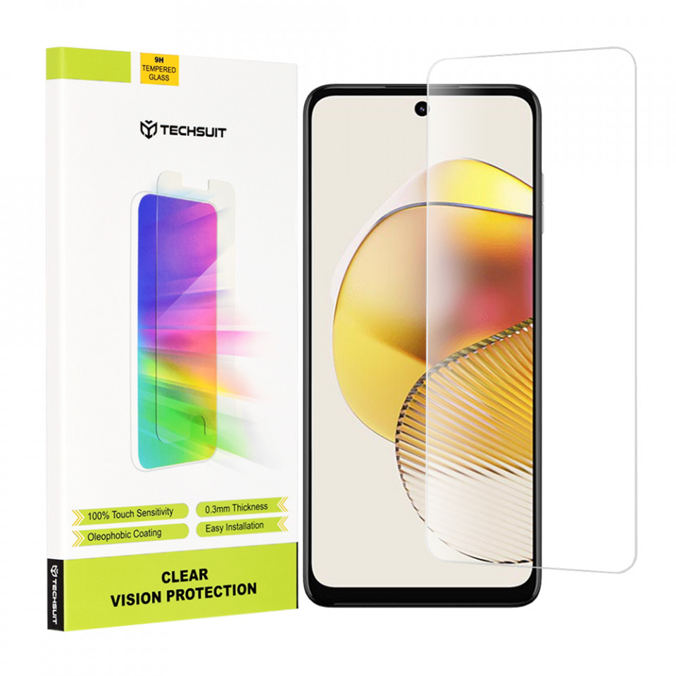 Folie Motorola Moto G73, Techsuit Clear Vision Glass - Transparent