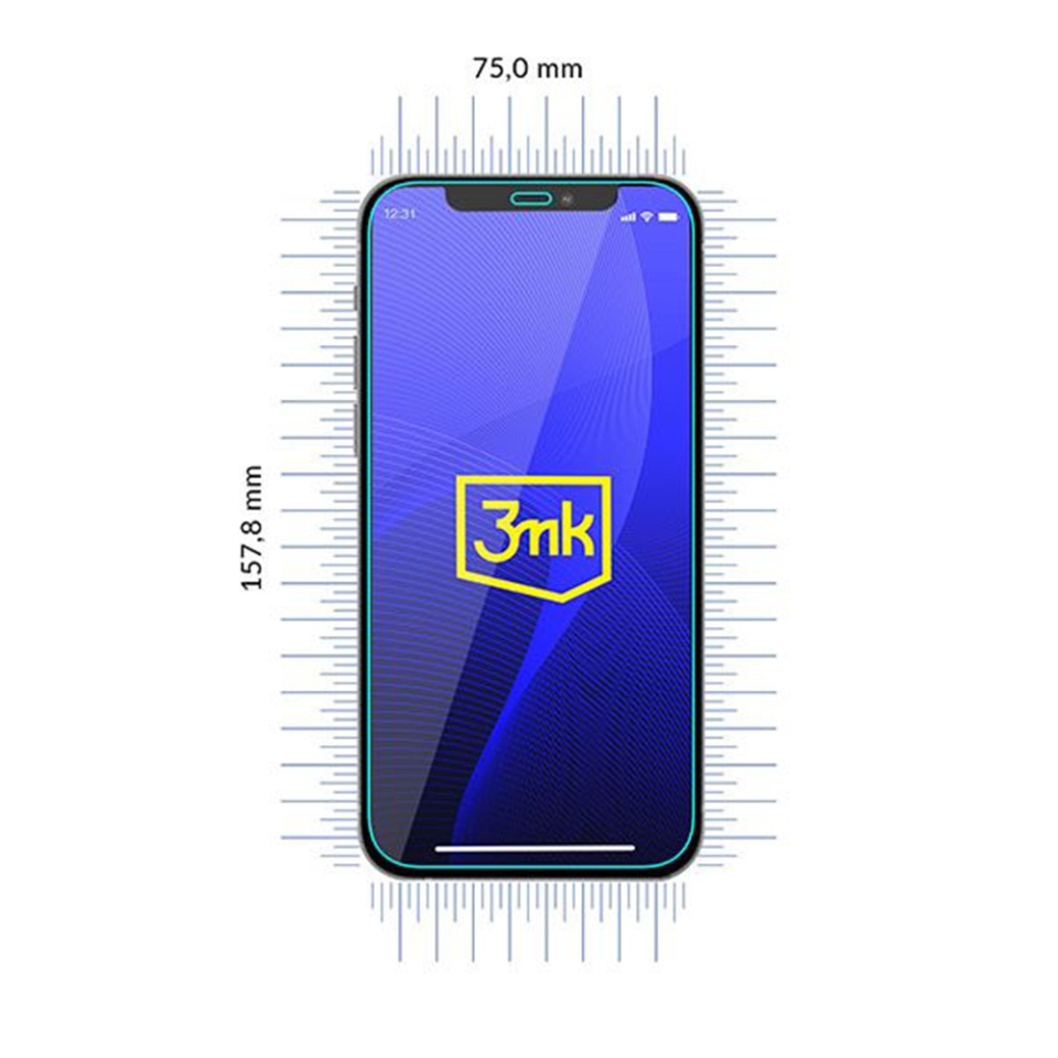 Folie pentru iPhone 12 Pro Max din silicon, 3mk FlexibleGlass, Transparent - 3 | YEO