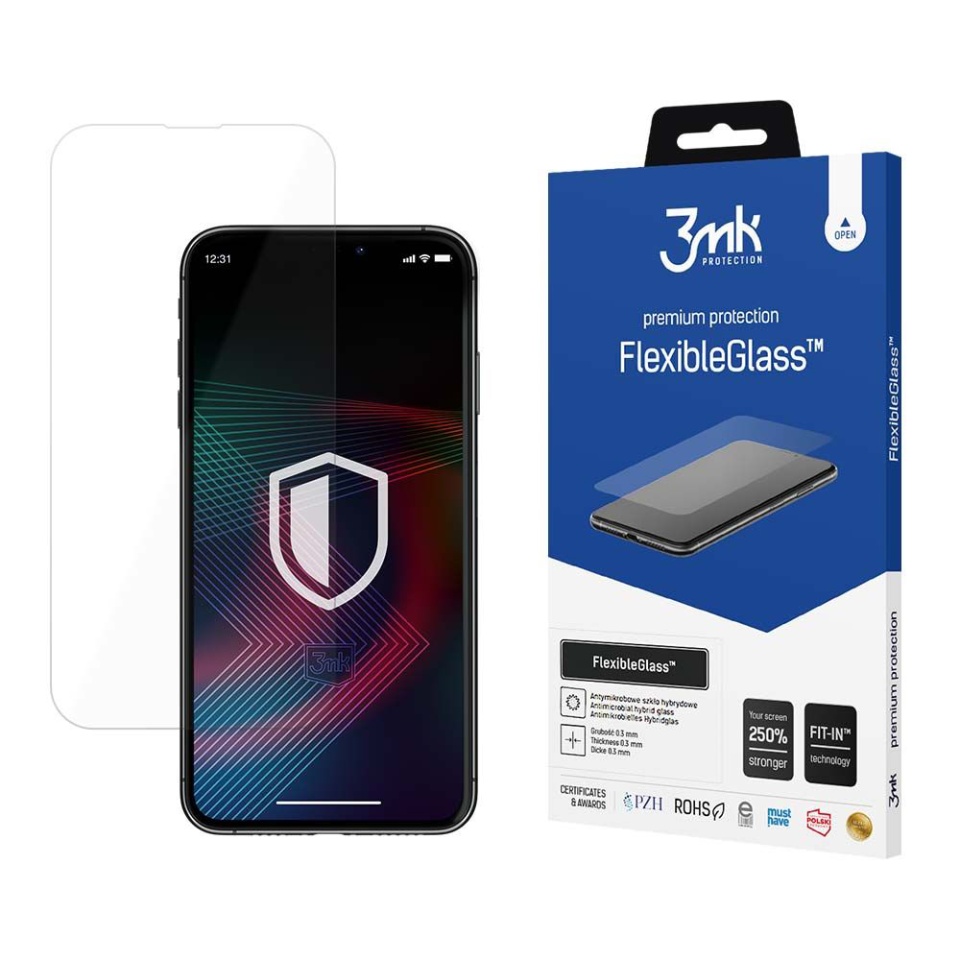 Folie pentru iPhone 14 Plus / 14 Pro Max din silicon, 3mk FlexibleGlass, Transparent