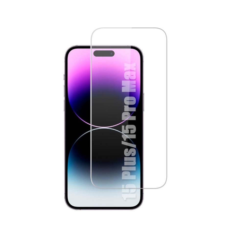 Folie pentru iPhone 15 Plus / 15 Pro Max / 16 Plus, SKYDDAR INNOVATION, Protectie 9H, 0.3mm, Clear Vision, set cu sticker, Transparent