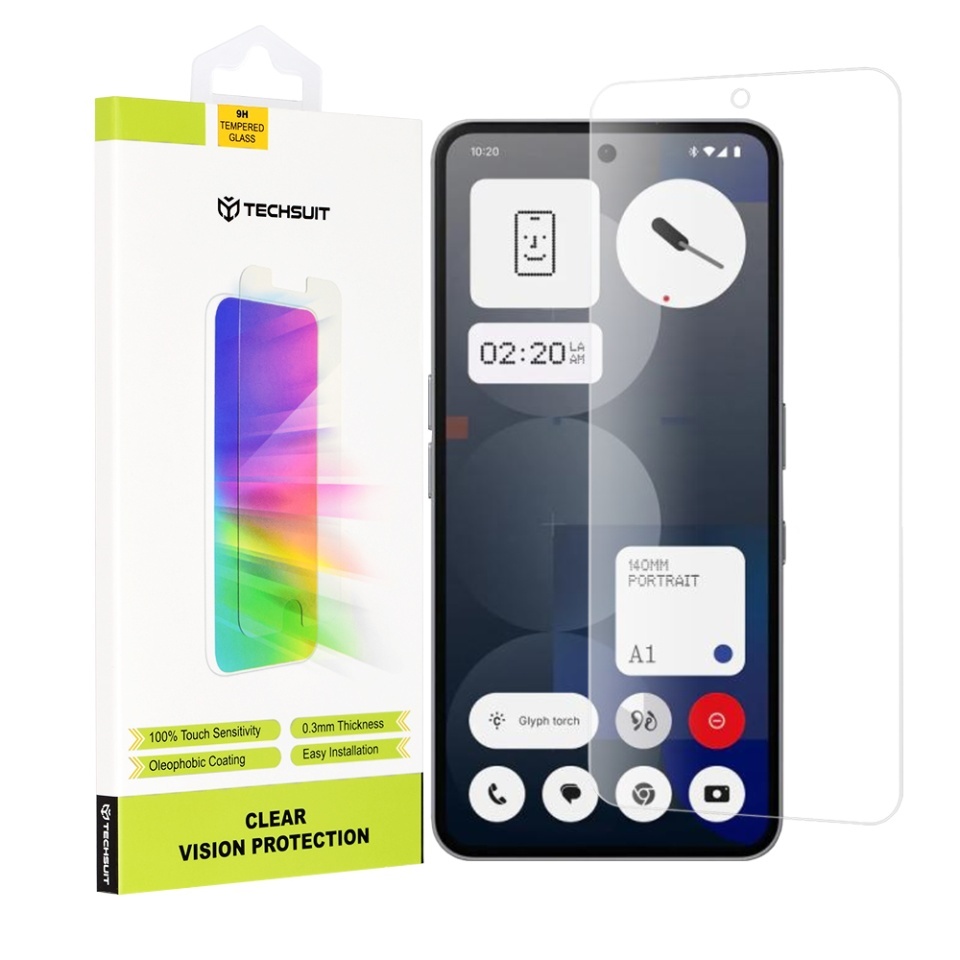 Folie pentru Nothing Phone (3a), SKYDDAR INNOVATION, Protectie 9H, 0.3mm, Clear Vision, Transparent, set cu sticker