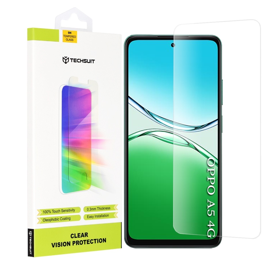 Folie pentru Oppo A5 4G, SKYDDAR INNOVATION, Protectie 9H, 0.3mm, Clear Vision, set cu sticker, Transparent