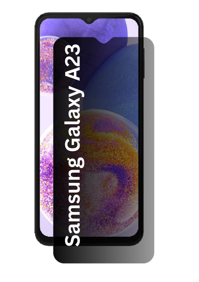 Folie pentru Samsung Galaxy A23 / Galaxy A13 4G / Galaxy M23 / Galaxy M33 / Galaxy F23 / Galaxy A23 5G / Galaxy M13 / Galaxy F13, Anti-spy Ultra HD, Protectie 9H, Montare Simplă, 111D, Privacy, set cu sticker