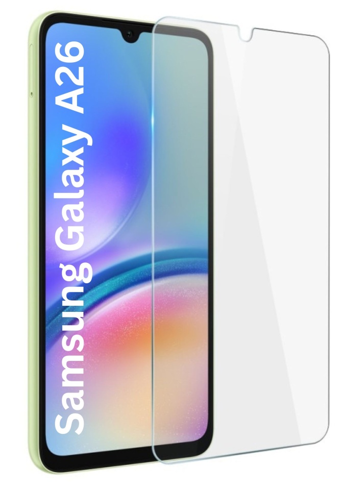 Folie pentru Samsung Galaxy A26 5G, SKYDDAR INNOVATION, Protectie 9H, 0.3mm, Clear Vision, Transparent, set cu sticker